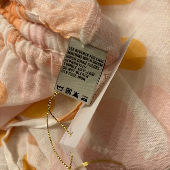 Blanco By Nature Boho Wide Leg Chiara Pants Large 100% Cotton Beach Pants NWT - Picture 8 of 8